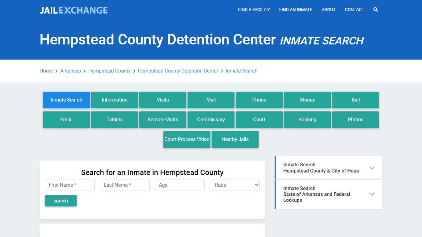 Hempstead County Detention Center Inmate Search - Jail Exchange